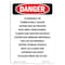 Signmission Safety Sign, OSHA Danger, 18" Height, Flammable Or Combustible Liquids, Portrait OS-DS-D-1218-V-2532 - alternate 1
